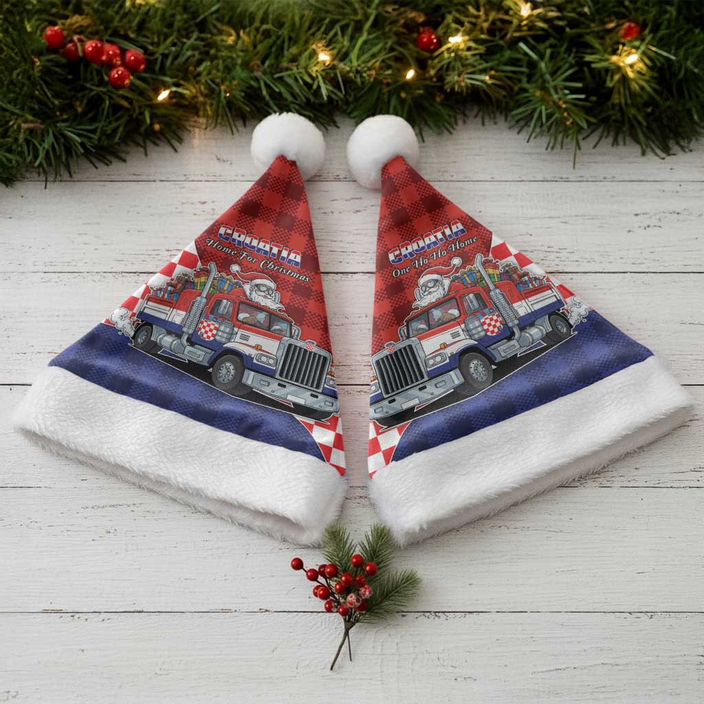 Croatia Christmas Santa Hat Santa Claus Drives Home With Gifts - Wonder Print Shop