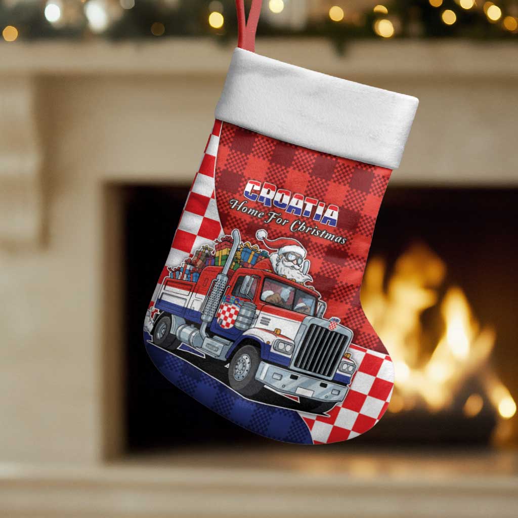 Croatia Christmas Stocking Santa Claus Drives Home With Gifts - Wonder Print Shop