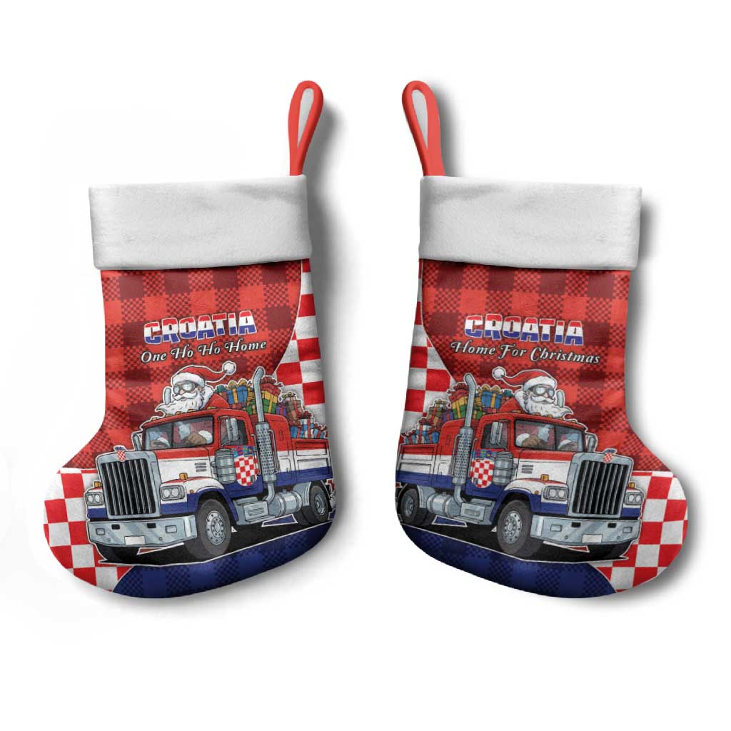 Croatia Christmas Stocking Santa Claus Drives Home With Gifts - Wonder Print Shop