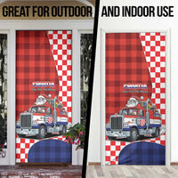 Croatia Christmas Door Cover Santa Claus Drives Home With Gifts - Wonder Print Shop