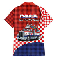 Croatia Christmas Family Matching Long Sleeve Bodycon Dress and Hawaiian Shirt Santa Claus Drives Home With Gifts - Wonder Print Shop