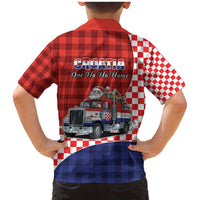 Croatia Christmas Family Matching Mermaid Dress and Hawaiian Shirt Santa Claus Drives Home With Gifts - Wonder Print Shop