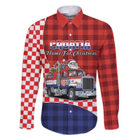 Croatia Christmas Family Matching Puletasi and Hawaiian Shirt Santa Claus Drives Home With Gifts - Wonder Print Shop