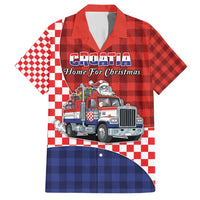 Croatia Christmas Family Matching Short Sleeve Bodycon Dress and Hawaiian Shirt Santa Claus Drives Home With Gifts - Wonder Print Shop