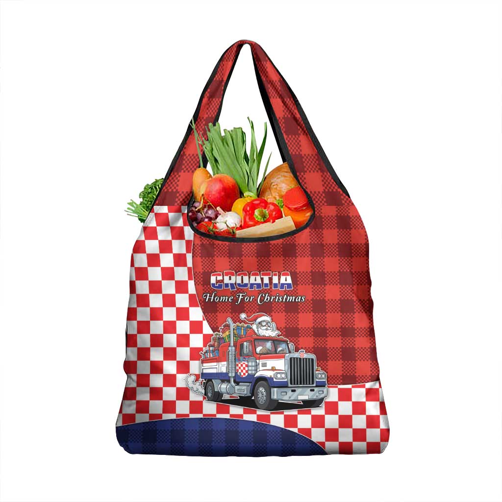 Croatia Christmas Grocery Bag Santa Claus Drives Home With Gifts - undefined