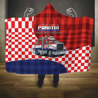 Croatia Christmas Hooded Blanket Santa Claus Drives Home With Gifts - Wonder Print Shop