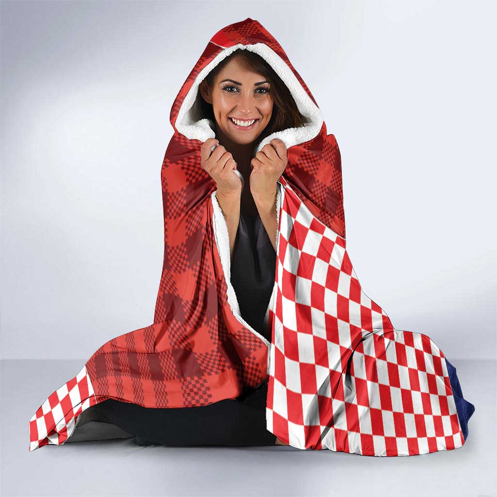 Croatia Christmas Hooded Blanket Santa Claus Drives Home With Gifts - Wonder Print Shop