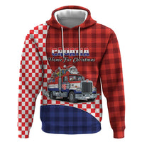 Croatia Christmas Hoodie Santa Claus Drives Home With Gifts - Wonder Print Shop