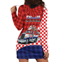 Croatia Christmas Hoodie Dress Santa Claus Drives Home With Gifts - Wonder Print Shop