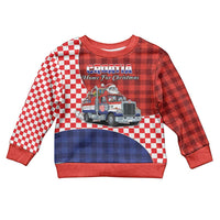 Croatia Christmas Kid Ugly Christmas Sweater Santa Claus Drives Home With Gifts - Wonder Print Shop