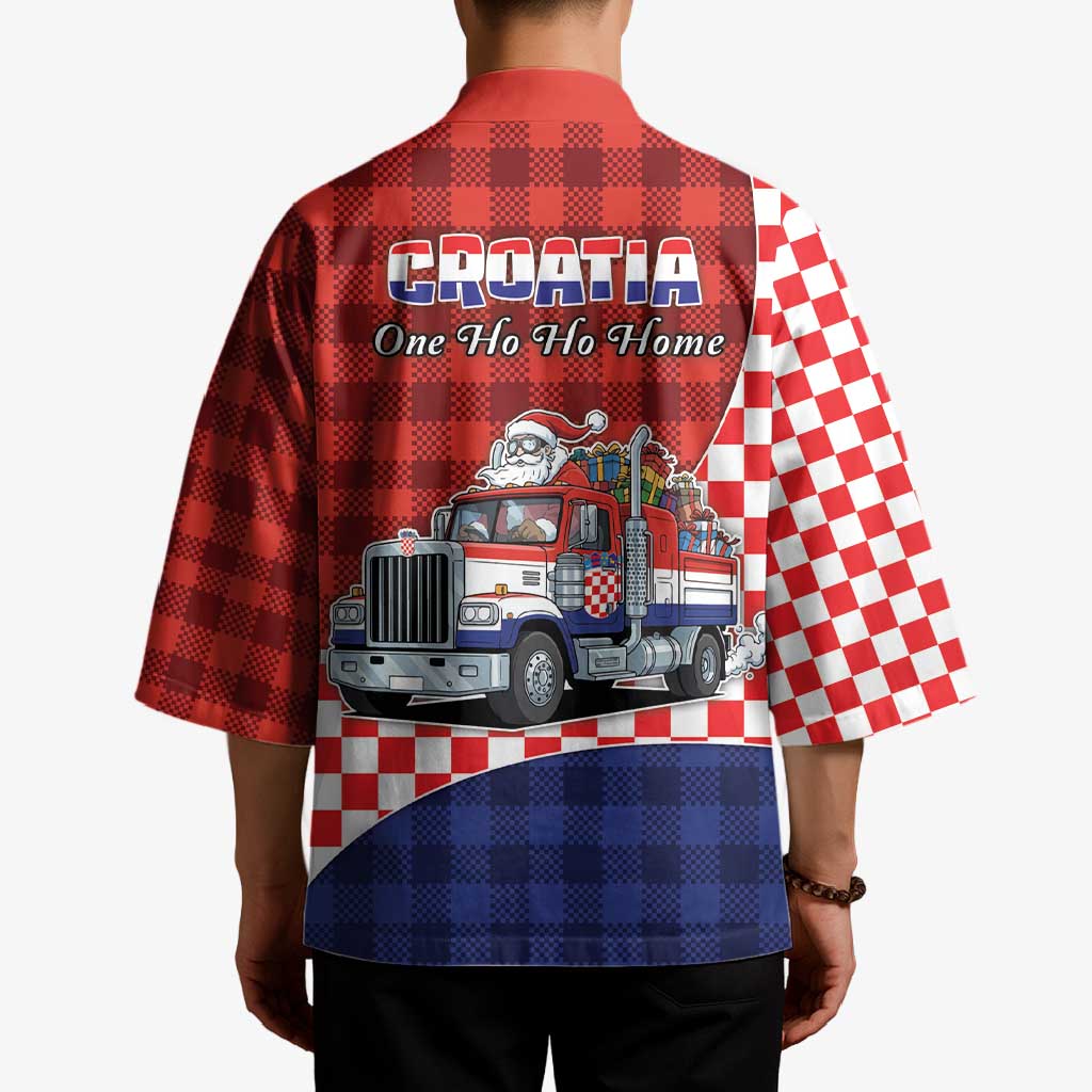 Croatia Christmas Kimono Santa Claus Drives Home With Gifts - Wonder Print Shop