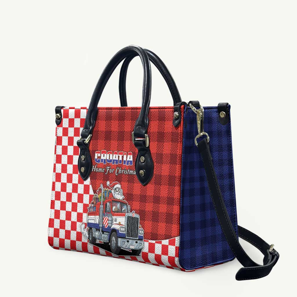 Croatia Christmas Leather Bag Santa Claus Drives Home With Gifts - Wonder Print Shop