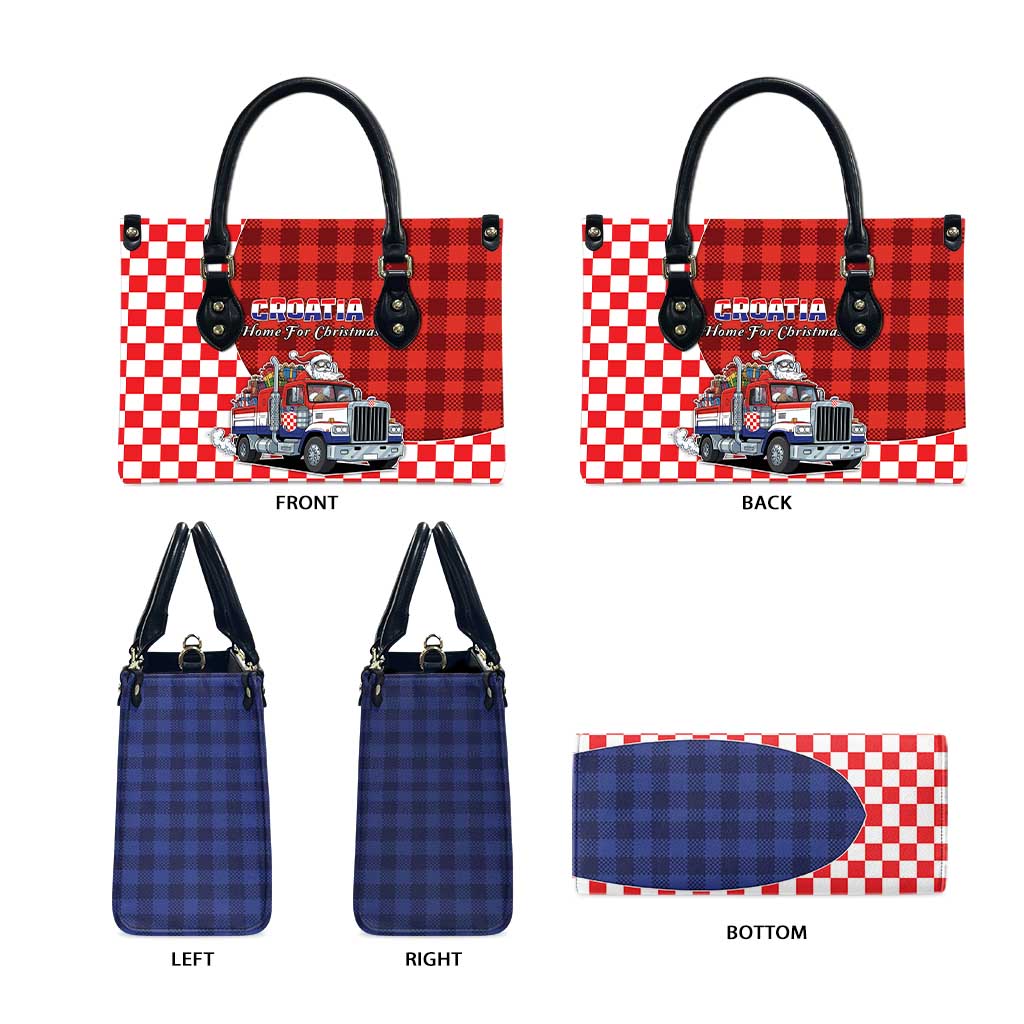 Croatia Christmas Leather Bag Santa Claus Drives Home With Gifts - Wonder Print Shop