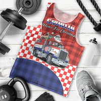 Croatia Christmas Men Tank Top Santa Claus Drives Home With Gifts - Wonder Print Shop