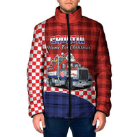 Croatia Christmas Padded Jacket Santa Claus Drives Home With Gifts - Wonder Print Shop
