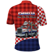 Croatia Christmas Polo Shirt Santa Claus Drives Home With Gifts - Wonder Print Shop