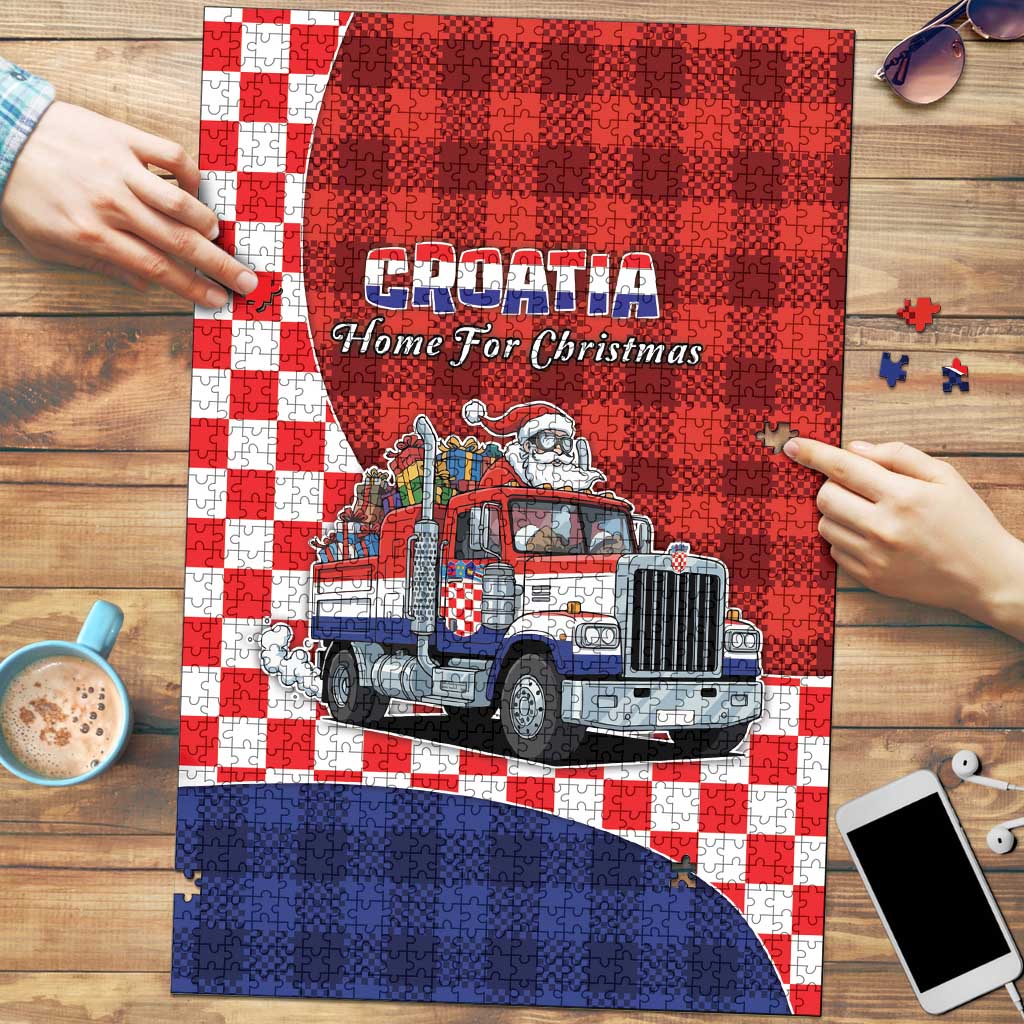 Croatia Christmas Puzzle Santa Claus Drives Home With Gifts - Wonder Print Shop