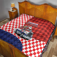 Croatia Christmas Quilt Santa Claus Drives Home With Gifts - Wonder Print Shop