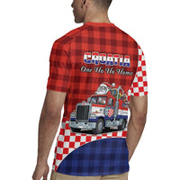 Croatia Christmas Rugby Jersey Santa Claus Drives Home With Gifts - Wonder Print Shop