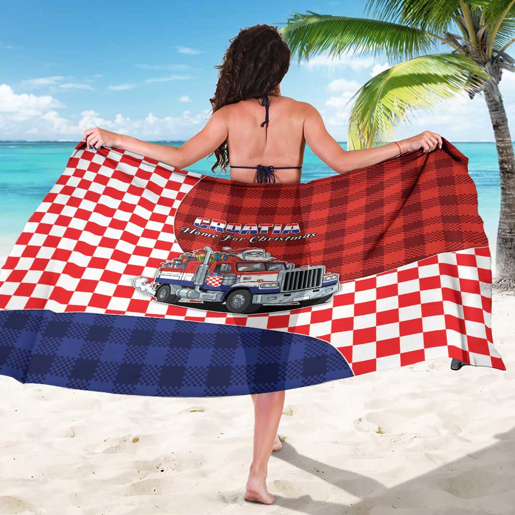 Croatia Christmas Sarong Santa Claus Drives Home With Gifts - Wonder Print Shop