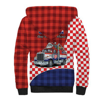 Croatia Christmas Sherpa Hoodie Santa Claus Drives Home With Gifts - Wonder Print Shop