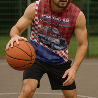 Croatia Christmas Sleeveless Hoodie Santa Claus Drives Home With Gifts - Wonder Print Shop