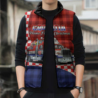 Croatia Christmas Sleeveless Puffer Jacket Santa Claus Drives Home With Gifts - Wonder Print Shop