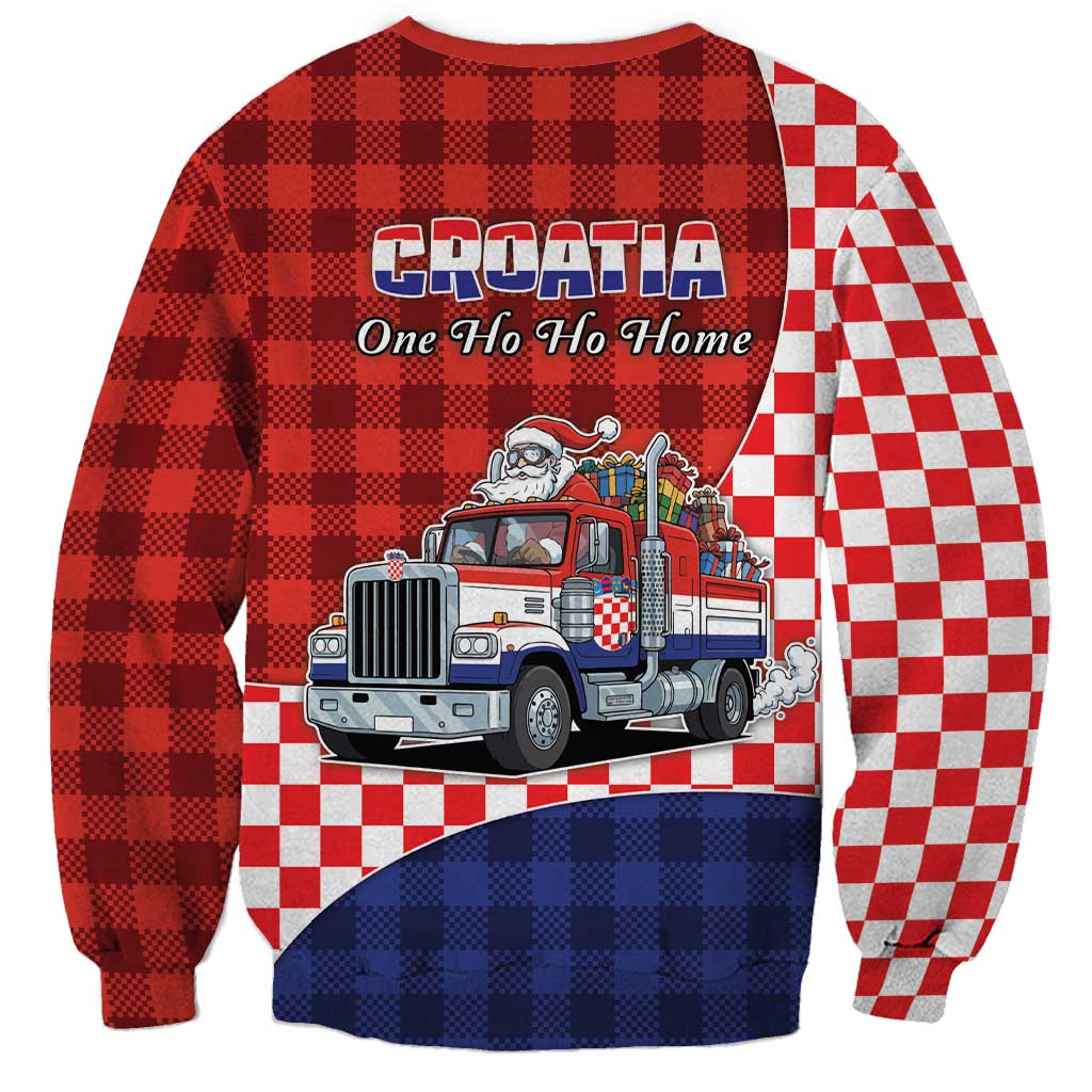 Croatia Christmas Sweatshirt Santa Claus Drives Home With Gifts - Wonder Print Shop