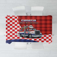Croatia Christmas Tablecloth Santa Claus Drives Home With Gifts - Wonder Print Shop