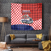 Croatia Christmas Tapestry Santa Claus Drives Home With Gifts - Wonder Print Shop