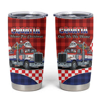 Croatia Christmas Tumbler Cup Santa Claus Drives Home With Gifts - Wonder Print Shop