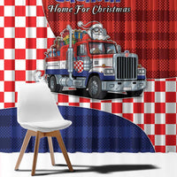 Croatia Christmas Window Curtain Santa Claus Drives Home With Gifts - Wonder Print Shop