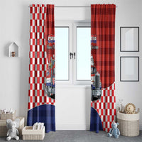 Croatia Christmas Window Curtain Santa Claus Drives Home With Gifts - Wonder Print Shop