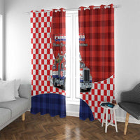 Croatia Christmas Window Curtain Santa Claus Drives Home With Gifts - Wonder Print Shop