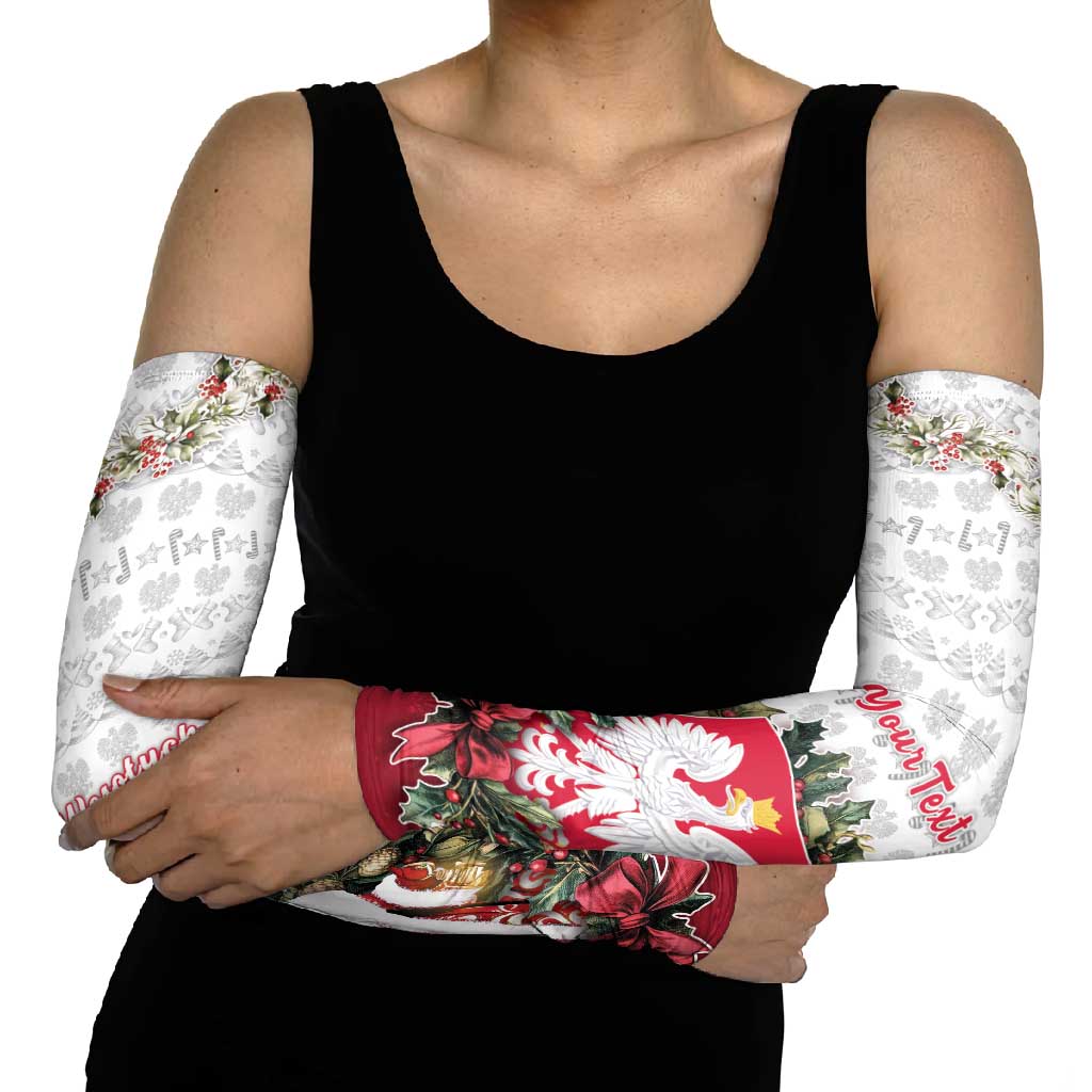 Poland Christmas Arm Sleeves Dziadek Mroz With Wreath - Wonder Print Shop