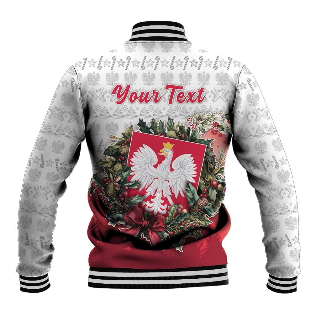 Poland Christmas Baseball Jacket Dziadek Mroz With Wreath - Wonder Print Shop