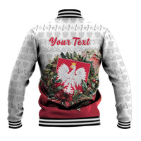 Poland Christmas Baseball Jacket Dziadek Mroz With Wreath - Wonder Print Shop