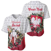 Poland Christmas Baseball Jersey Dziadek Mroz With Wreath - Wonder Print Shop