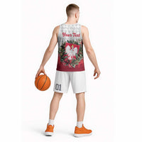 Poland Christmas Basketball Jersey Dziadek Mroz With Wreath - Wonder Print Shop