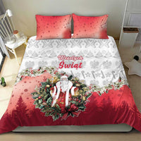 Poland Christmas Bedding Set Dziadek Mroz With Wreath - Wonder Print Shop
