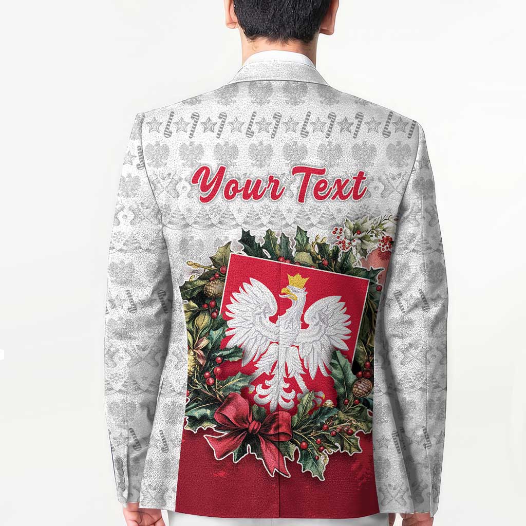 Poland Christmas Blazer Dziadek Mroz With Wreath - Wonder Print Shop