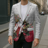 Poland Christmas Blazer Dziadek Mroz With Wreath - Wonder Print Shop