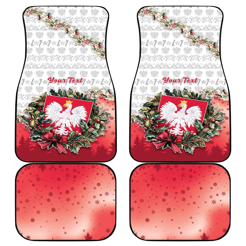 Poland Christmas Car Mats Dziadek Mroz With Wreath - Wonder Print Shop