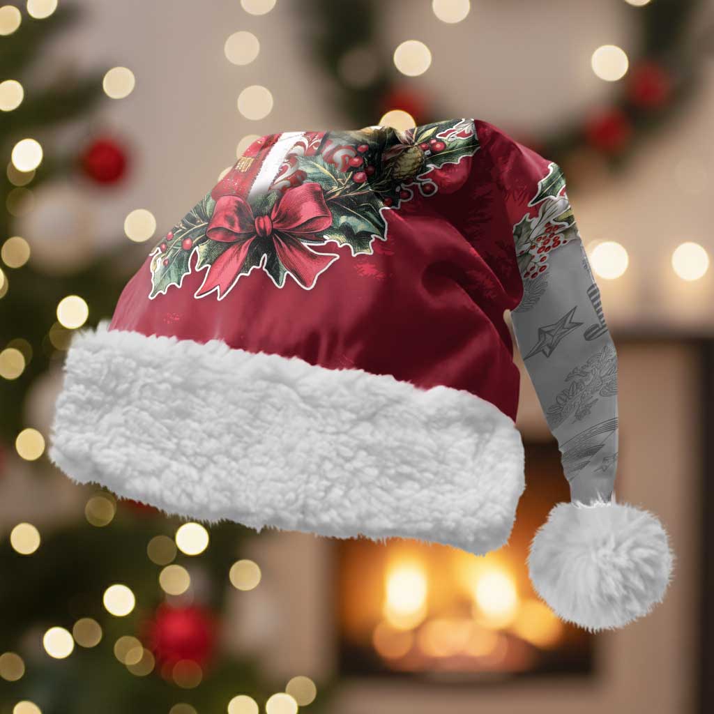 Personalized Poland Christmas Santa Hat Dziadek Mroz With Wreath - Wonder Print Shop