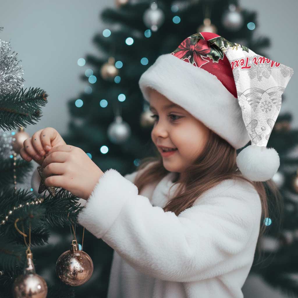 Personalized Poland Christmas Santa Hat Dziadek Mroz With Wreath - Wonder Print Shop