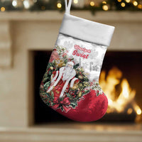 Personalized Poland Christmas Stocking Dziadek Mroz With Wreath - Wonder Print Shop