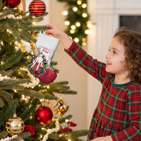 Personalized Poland Christmas Stocking Dziadek Mroz With Wreath - Wonder Print Shop