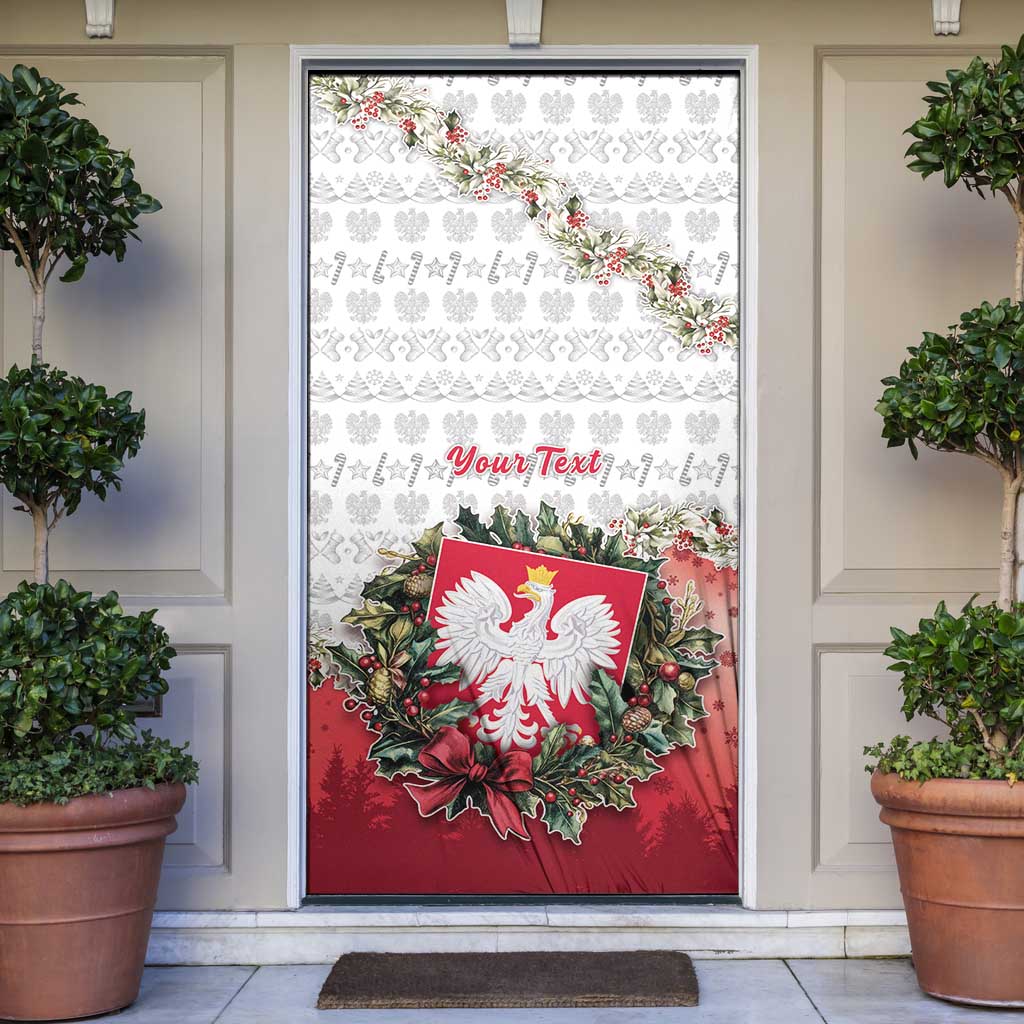 Poland Christmas Door Cover Dziadek Mroz With Wreath - Wonder Print Shop