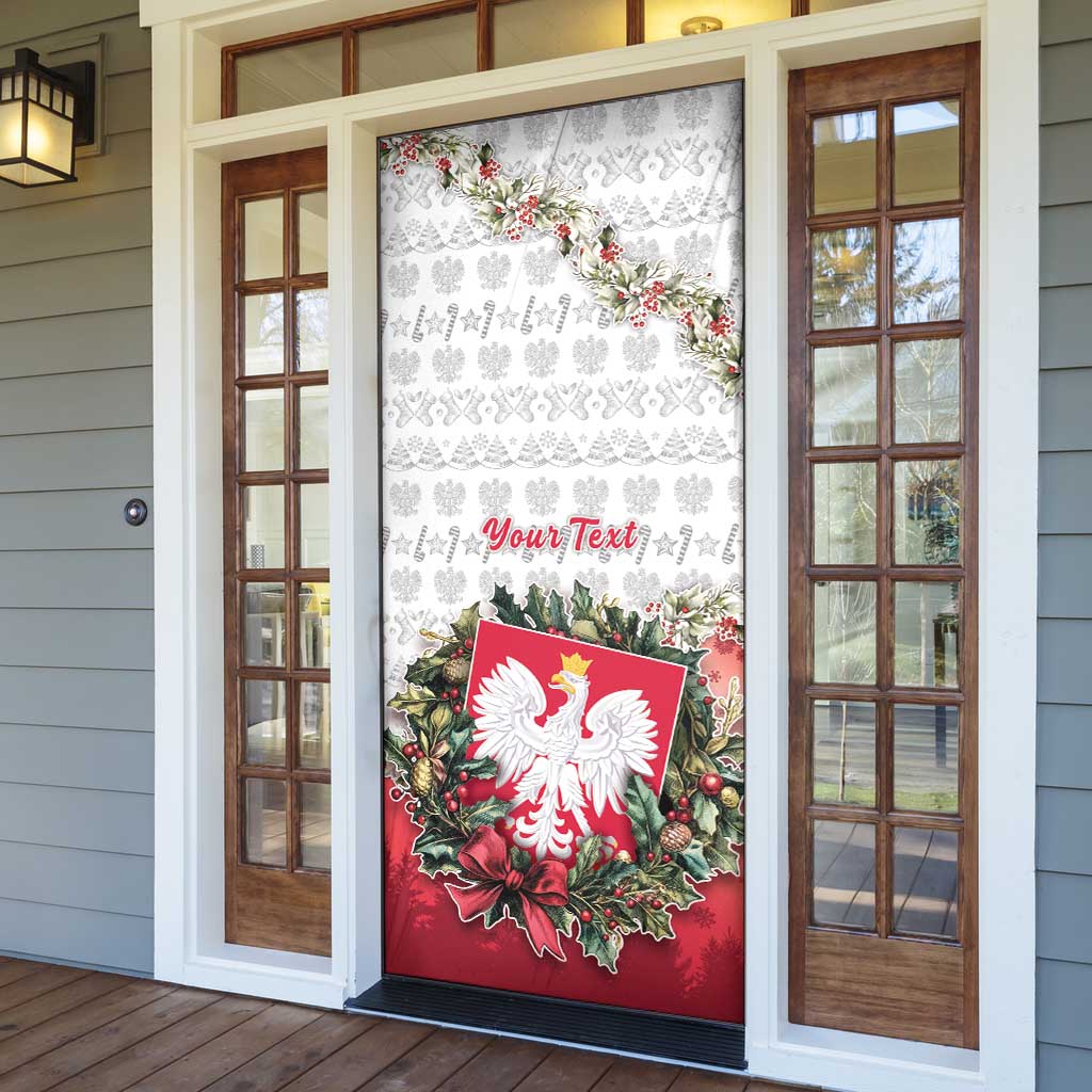 Poland Christmas Door Cover Dziadek Mroz With Wreath - Wonder Print Shop