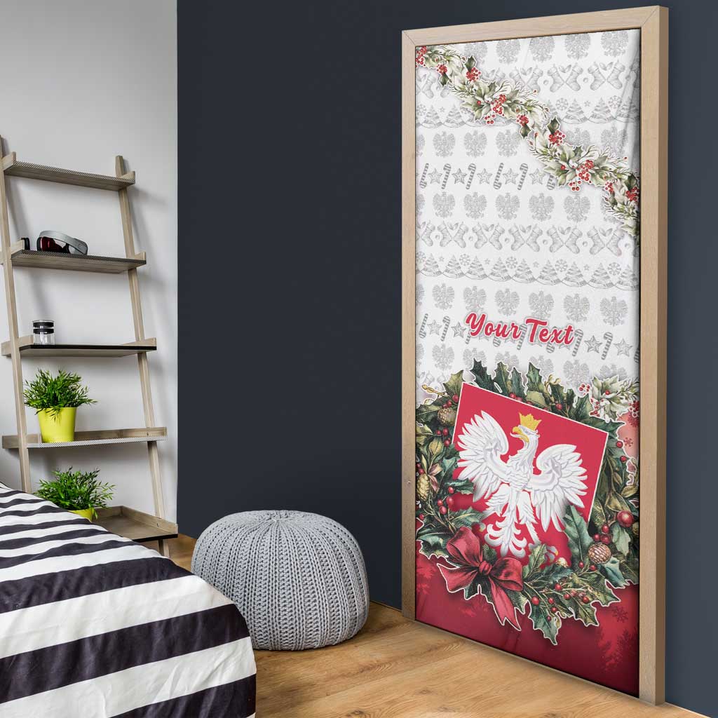 Poland Christmas Door Cover Dziadek Mroz With Wreath - Wonder Print Shop